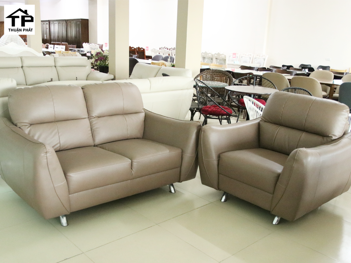 SOFA DA CAO CẤP MÀU NÂU 377