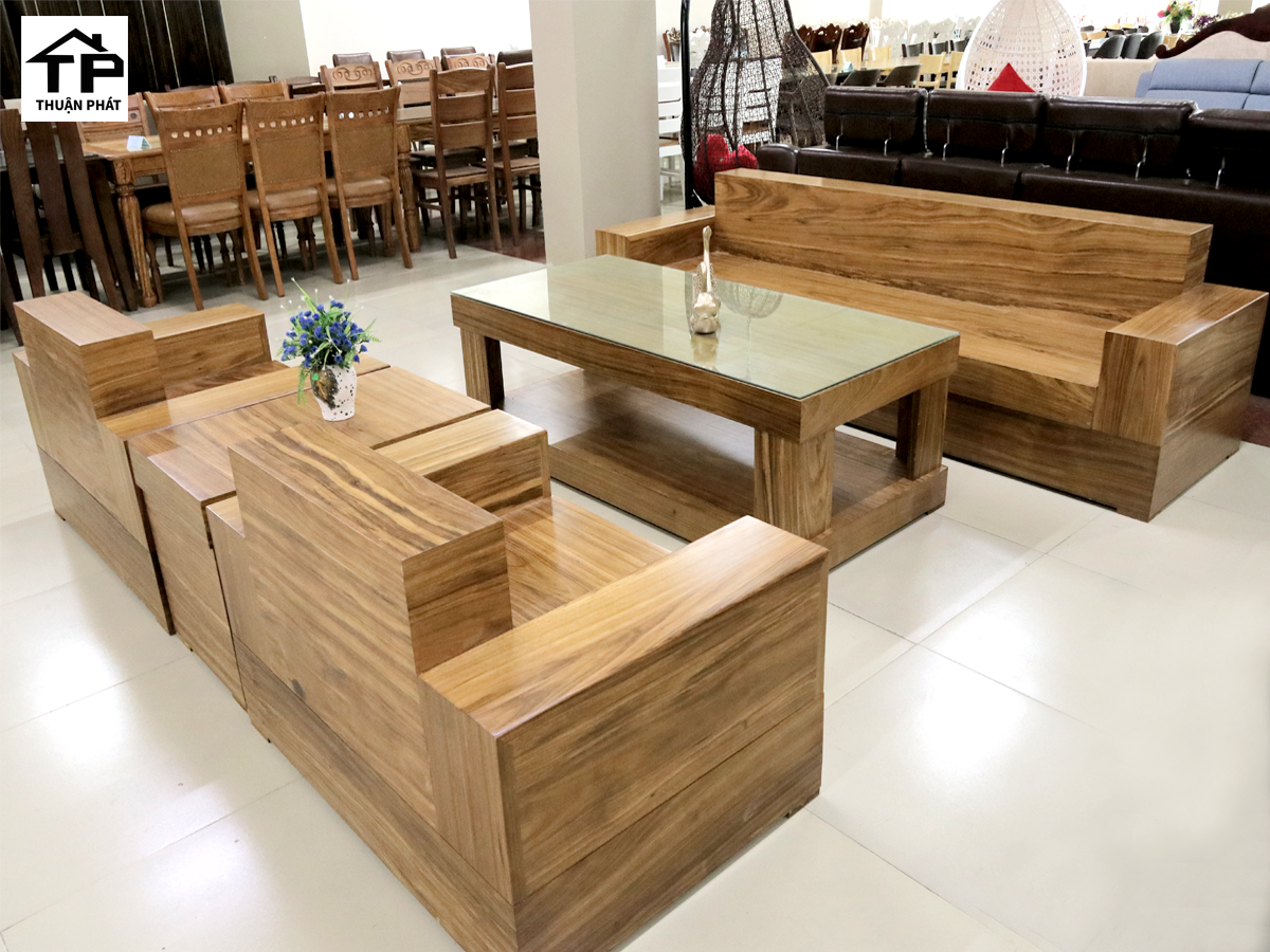 BỘ SOFA GỖ HƯƠNG XÁM